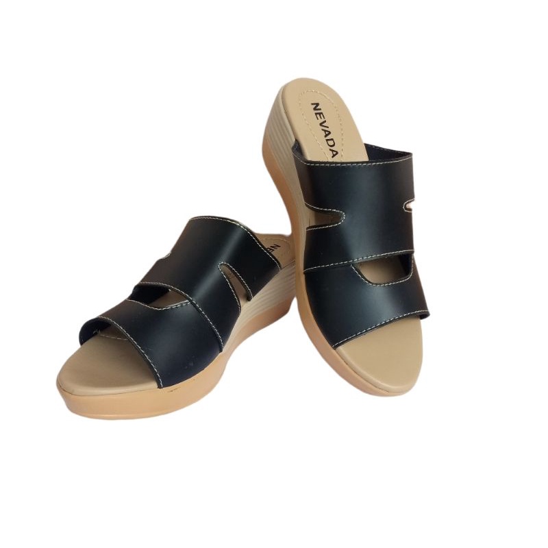 Sendal Sandal Wedges Nevada Pesta Kondangan Ibu