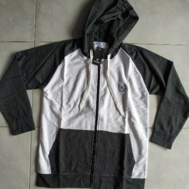 (√√ COD) JAKET NEVADA PUTIH ABU