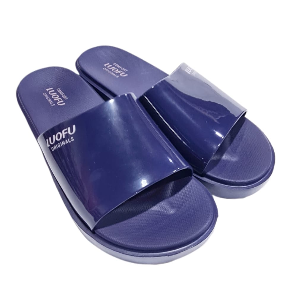 sandal wanita luofu selop sendal karet cewek slop import E7199A2-BW05