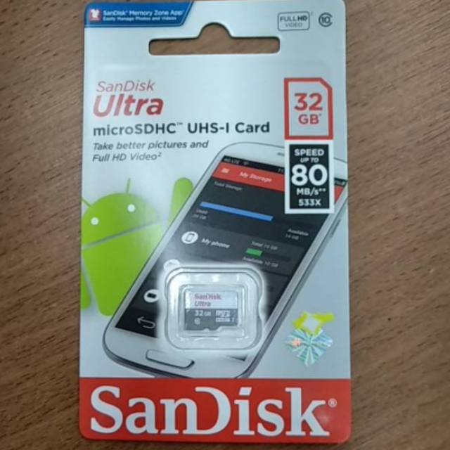 Micro Sd sandisk ultra 80mb 32Gb original