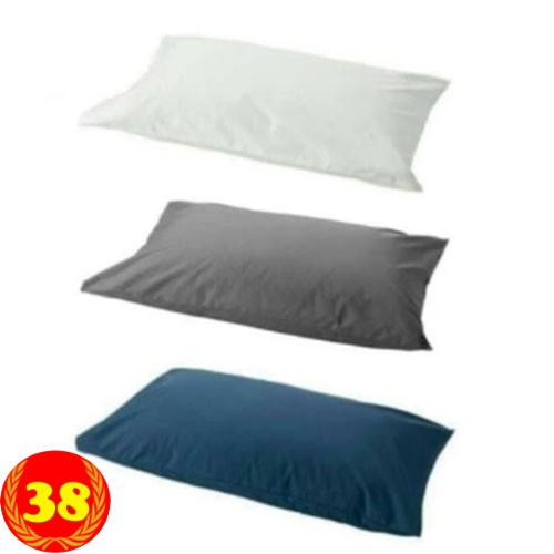 Ullvide Sarung bantal abu-abu / biru tua / putih uk. 50 x 80 cm