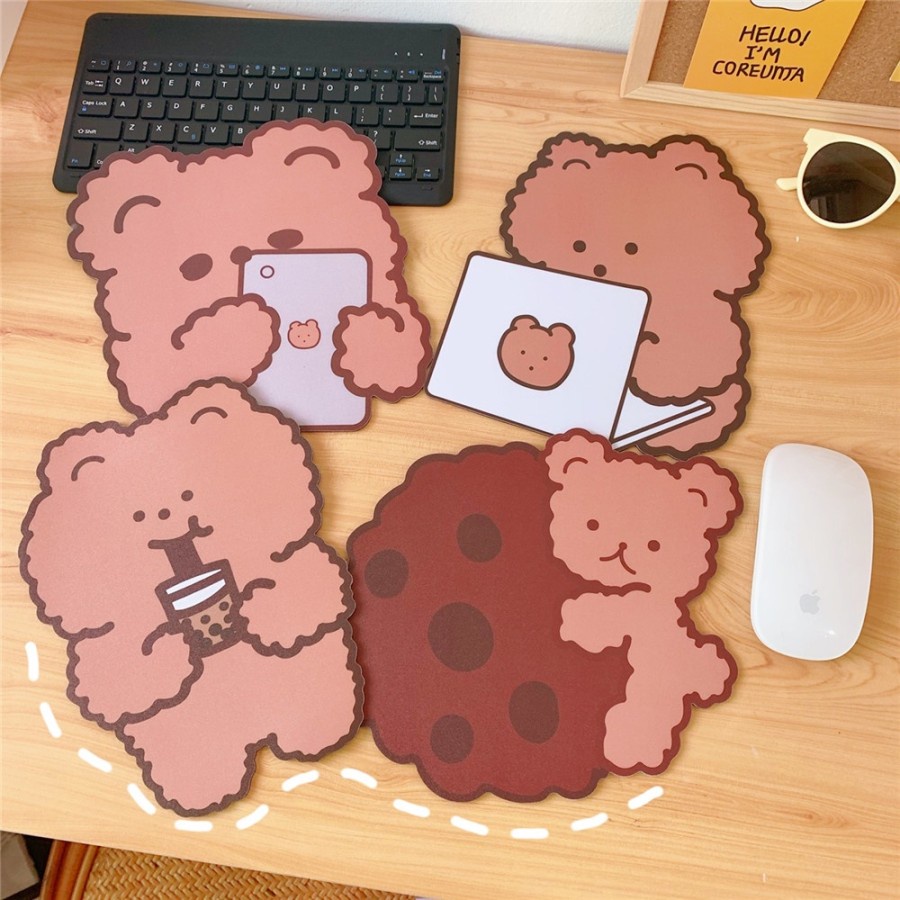 MPBE mousepad laser cut beruang chocolate bear alas mouse pad