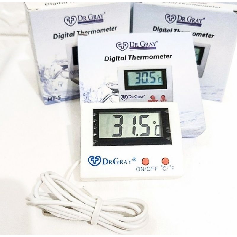Termometer Digital Dr Gray HT5 - Termometer Akuarium/Kulkas/Rumah
