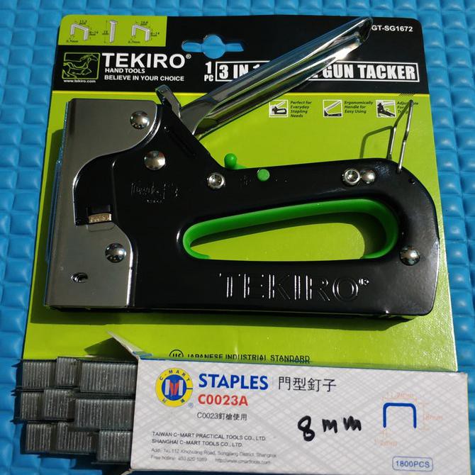 

Staples Tembak Jok Kayu 3in1 Tekiro + Reffil Staples 8mm Original