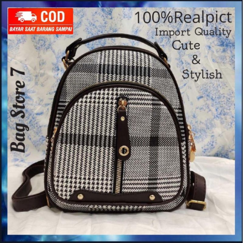 TAS RANSEL WANITA MINI BACKPACK WANITA CEWEK REMAJA PEREMPUAN IBU IBU IMPORT CANTIK KEREN KOREAN STY