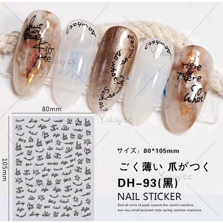 NAIL STICKER WORDS JAPAN NAILS / STICKER NAIL ART TULISAN GAYA JEPANG