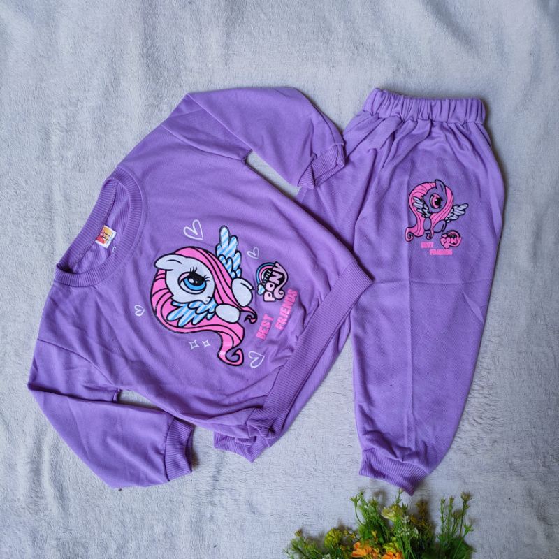 Setelan Jogger 3 4 5 Tahun premium karakter lucu murah Jogger anak Kuda Pony