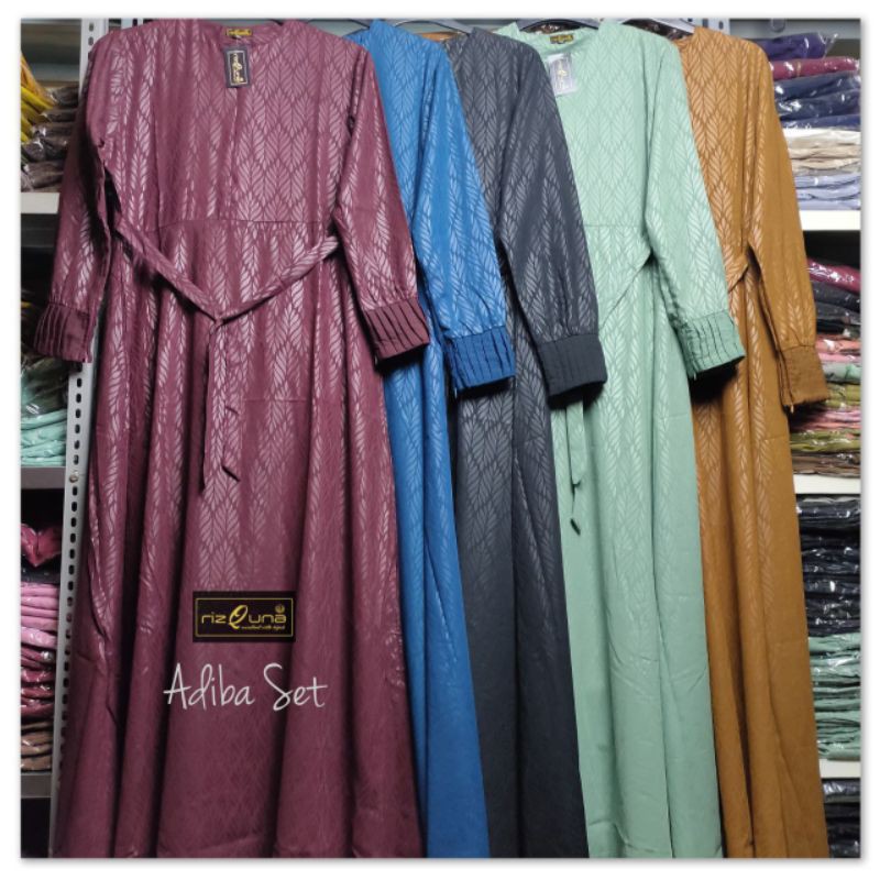 ADIBA SET EMBOS by rizquna gamis size XL