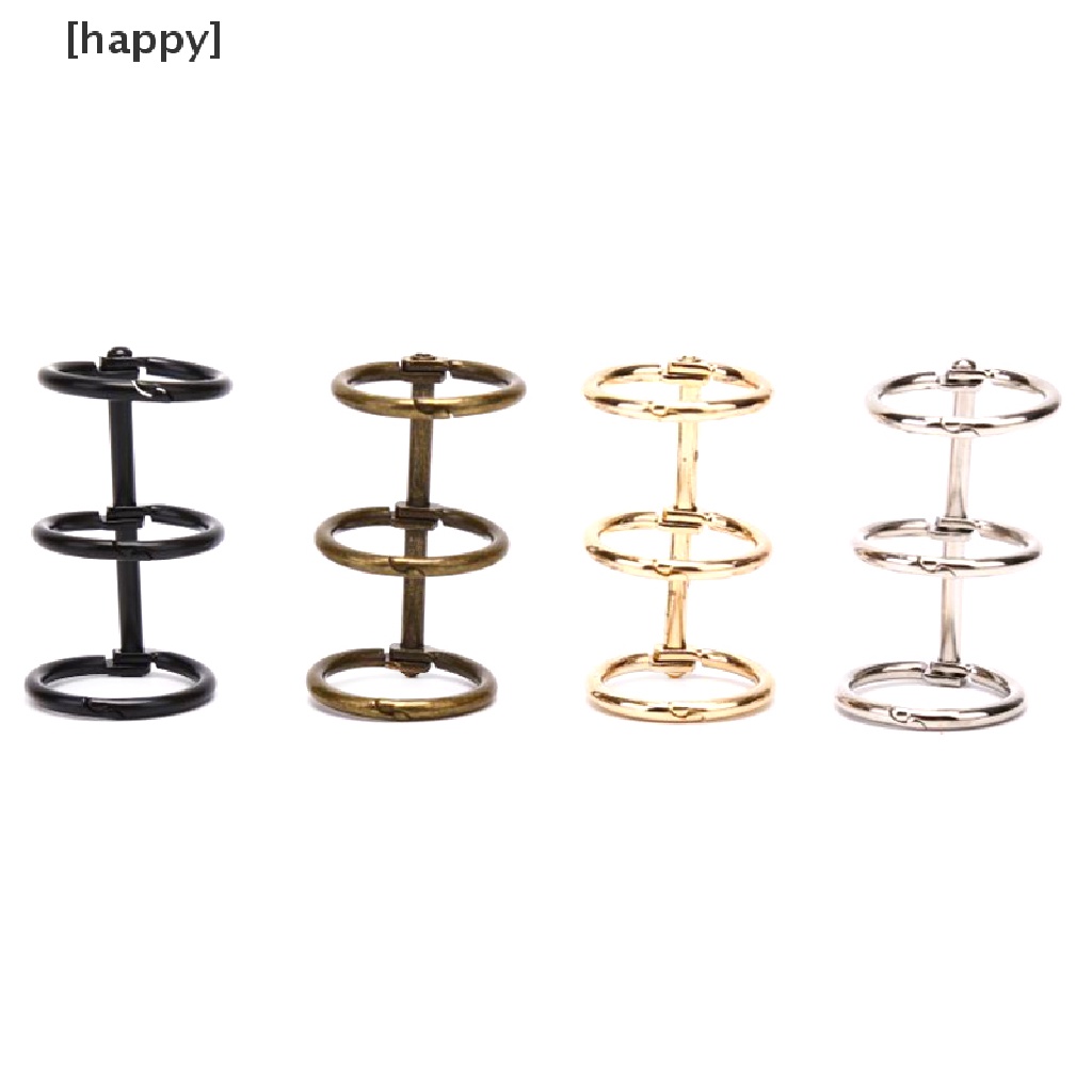 2 Pcs 3 Ring Binder Loose Leaf Bahan Metal Untuk Membuat Album Scrapbook