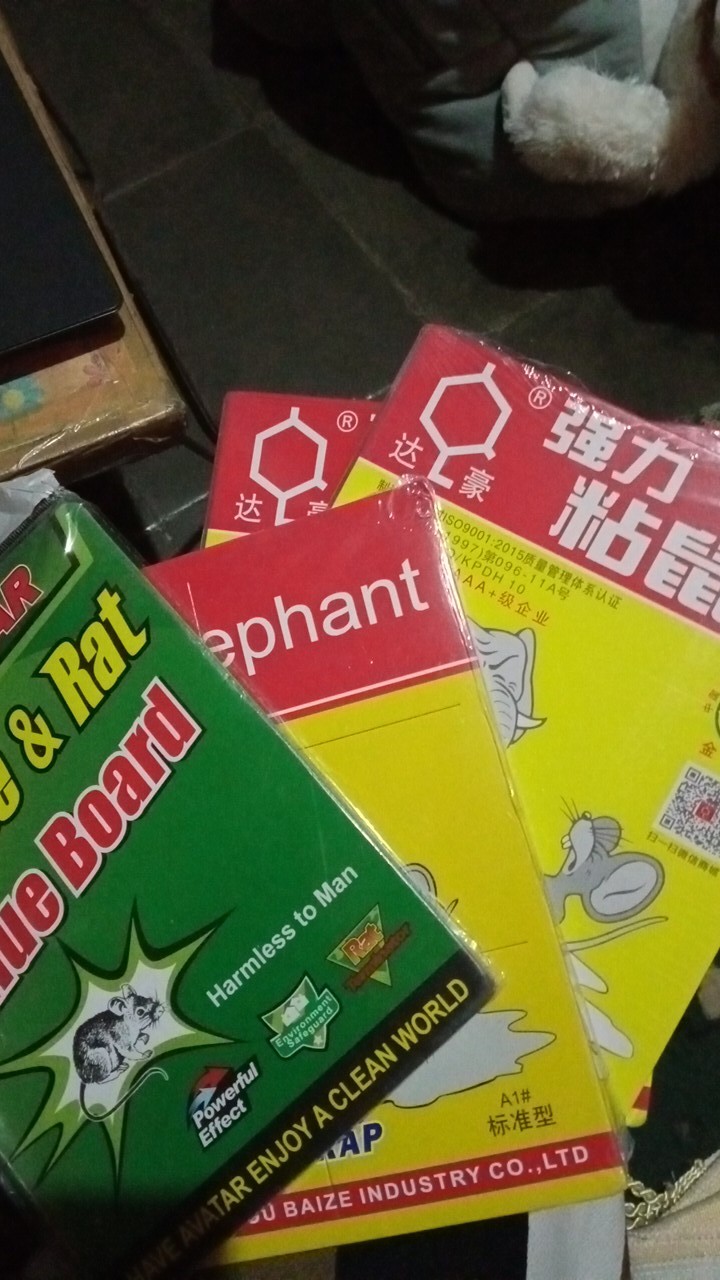 Lem Tikus Jebakan Trap Papan Buku Impor Perangkap Cap Gajah Glue Board Mouse Rat Jumbo Besar Import