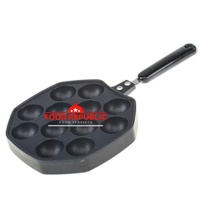 KITCHEN HOUSE CETAKAN TAKOYAKI AK0357K - 34 X 18 MAKER PAN 12 LUBANG