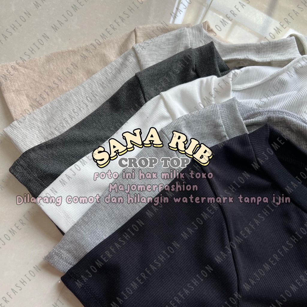 MAJOMER ® | SANA RIB CROP TOP - ATASAN WANITA