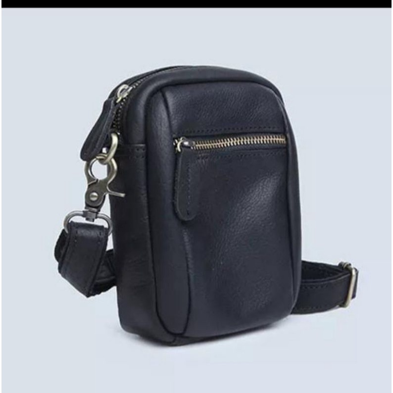 tas kulit selempang pria kulit asli - tas pria kulit original