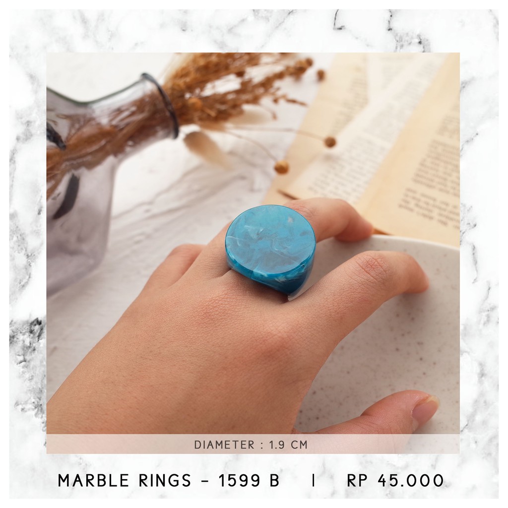 CINCIN MARBLE AKRILIK (DIAMETER 1.9 CM) - 1599