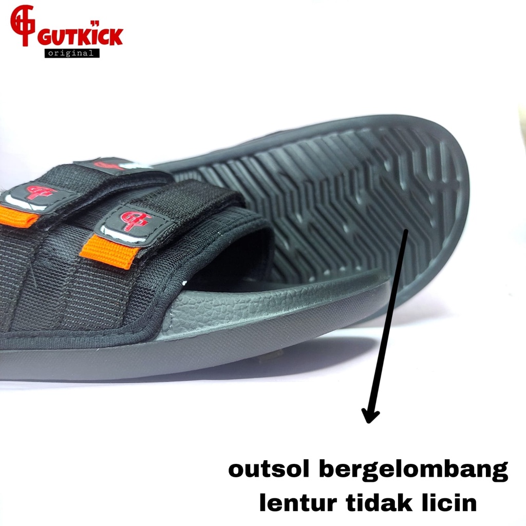 Sandal Korea Trendy Original Gutkick DK18 Sendal Slide Slip on Pria Sendal Cowok Karet Terlaris viral terbaru cewek keren