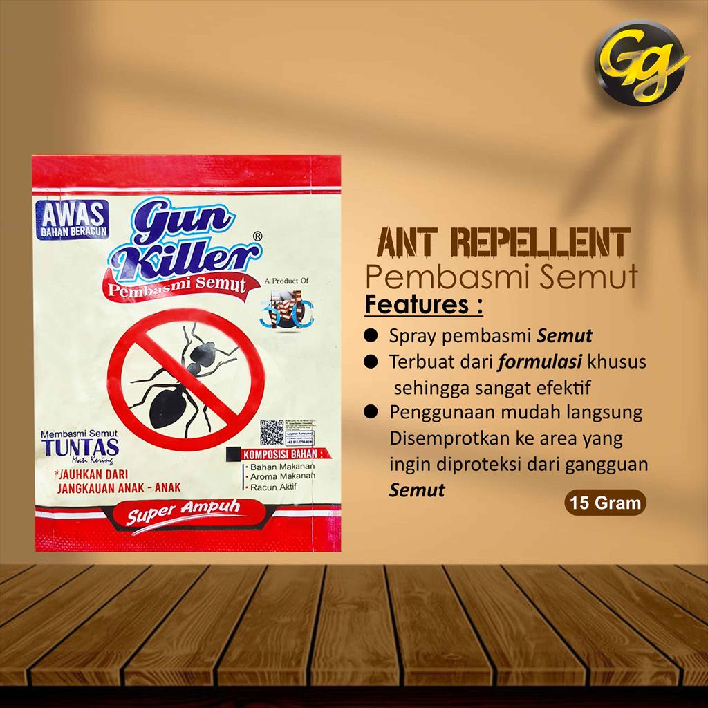 GUN KILLER PEMBASMI SEMUT SACHET 15 GRAM INSEKTISIDA