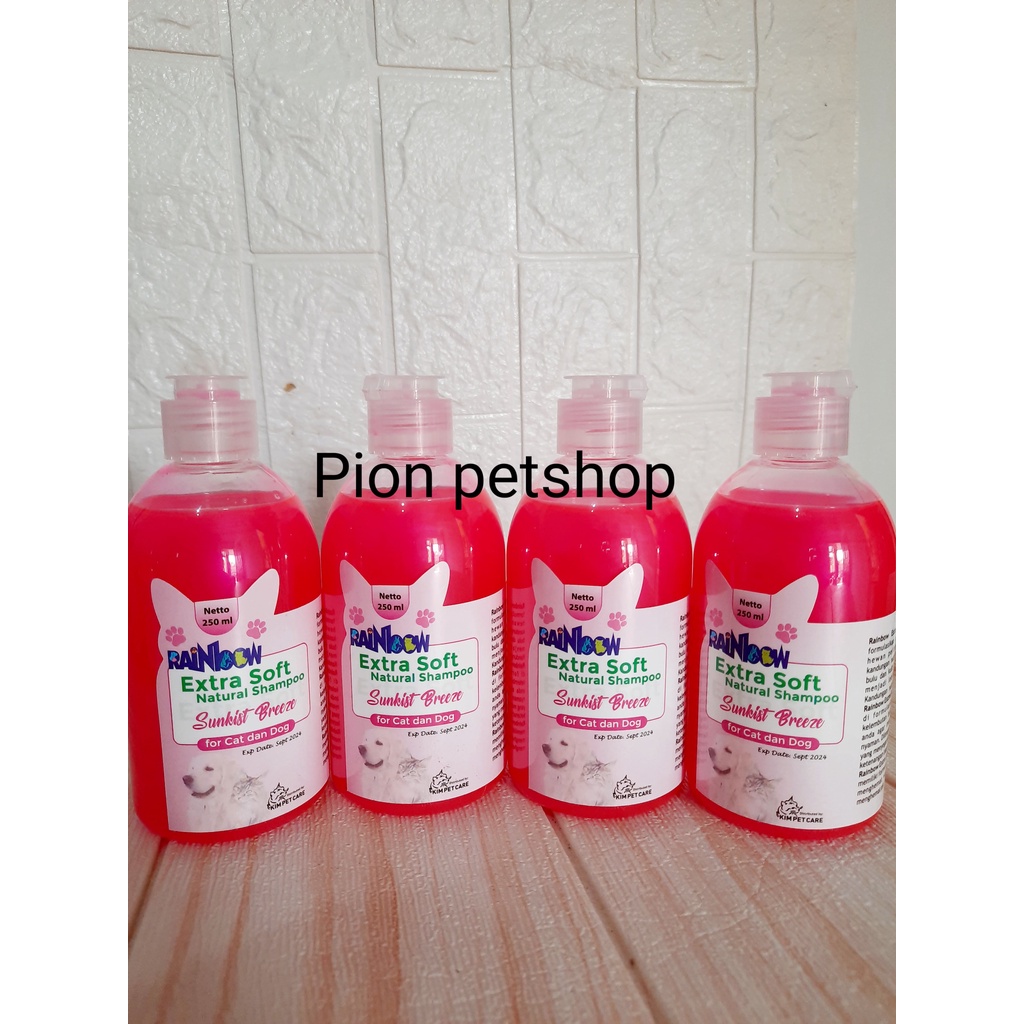 Rainbow Extra Soft Natural Shampo 250ml For Cat and Dog Tutup Ulir