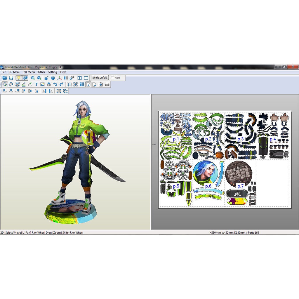 Benedetta Street Blow Papercraft