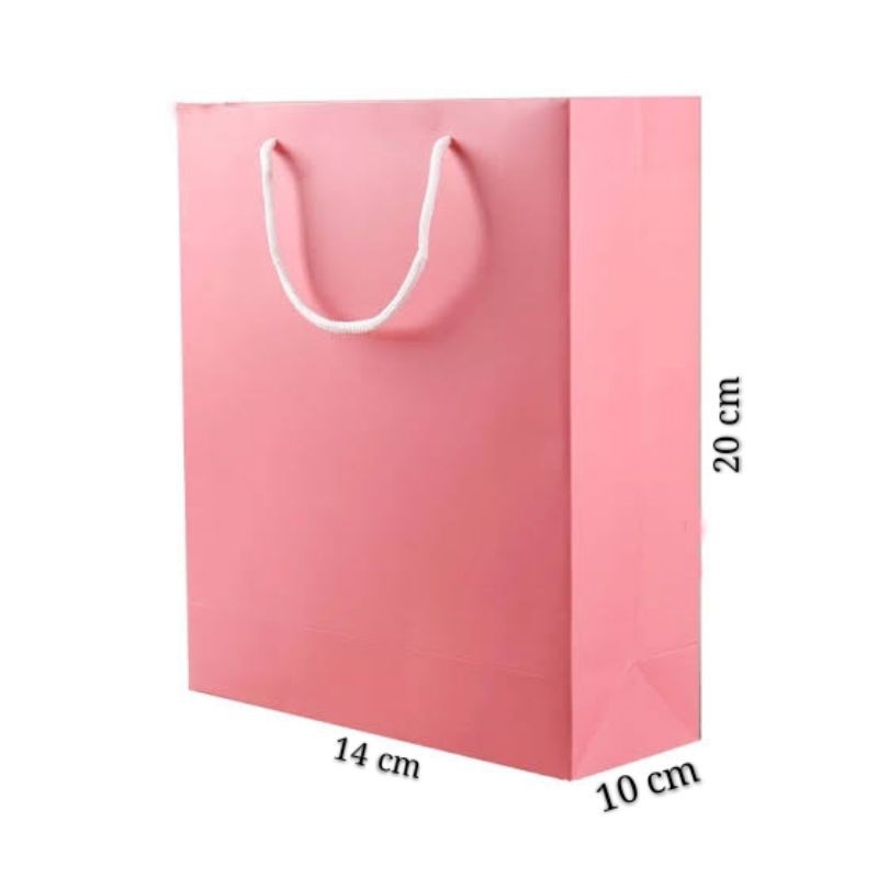 

PEARL PINK PAPERBAG SOFT PINK 14 X 10 X 20 cm