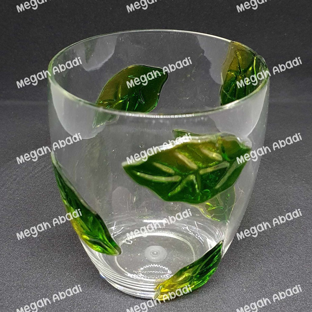 Gelas Akrilik Daun / Gelas Plastik / Gelas Teh / Gelas Cafe daun