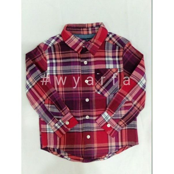 Pakaian Baju Kemeja Anak Laki-Laki Branded Tommy Hilfiger KM 004