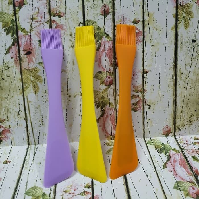 two in one silicone scrapper spatula dan kuas oles mentega