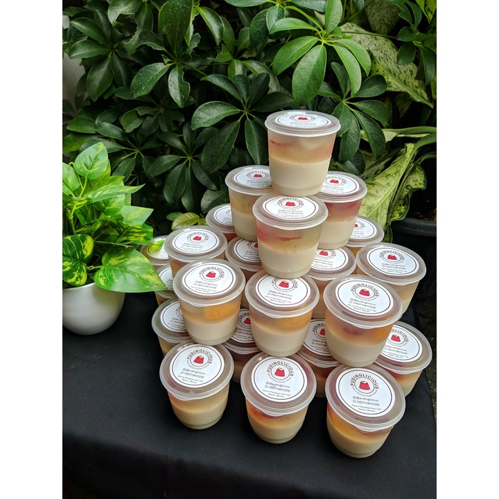 puding cup topping buah 150ml (harga per cup)