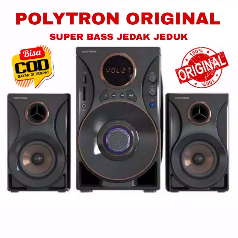 POLYTRON PMA9310 Multimedia Audio Speaker Portabel Bluetooth/AUX/USB Polytron Pull BASS Salon Aktif 