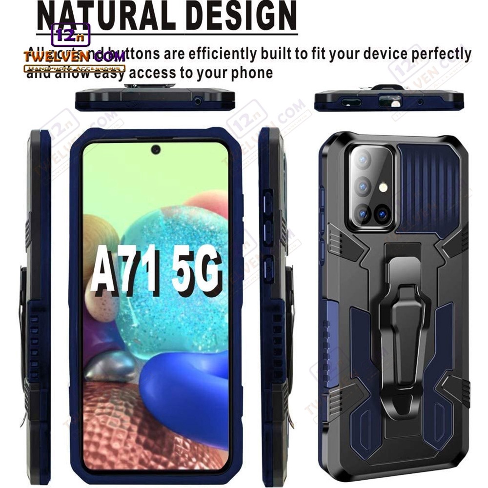 Case Shockproof Samsung A71 Armor Hardcase Stand Clip