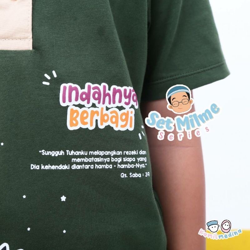 SET KURTA MILME SERIES BY KAMIL MEDINA KEMKO SET KOKO UNTUK ANAK USIA 3-13 tahun power of Upright