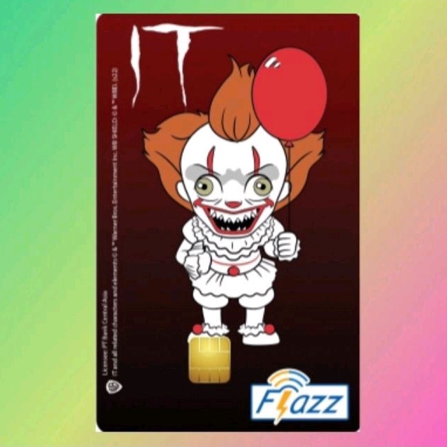 Flazz BCA Gen 2 /Gen2 - Edisi Karakter CHIBI Horror IT / BADUT PENNYWISE ORI /Like eTOLL eMONEY Tapcash or Brizzi