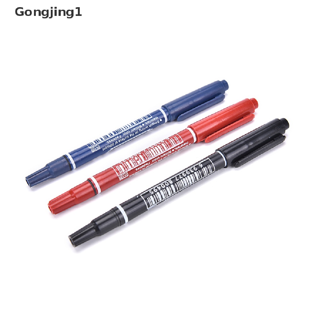 Gongjing1 Spidol Permanen Ujung Ganda Untuk CD DVD Media Disk