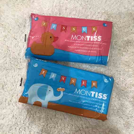 Tissue Tisu Trevel Pack MONTISS 50 Sheet MURAH