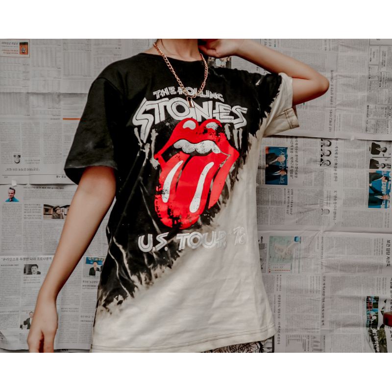 the rolling stones tie dye tshirt