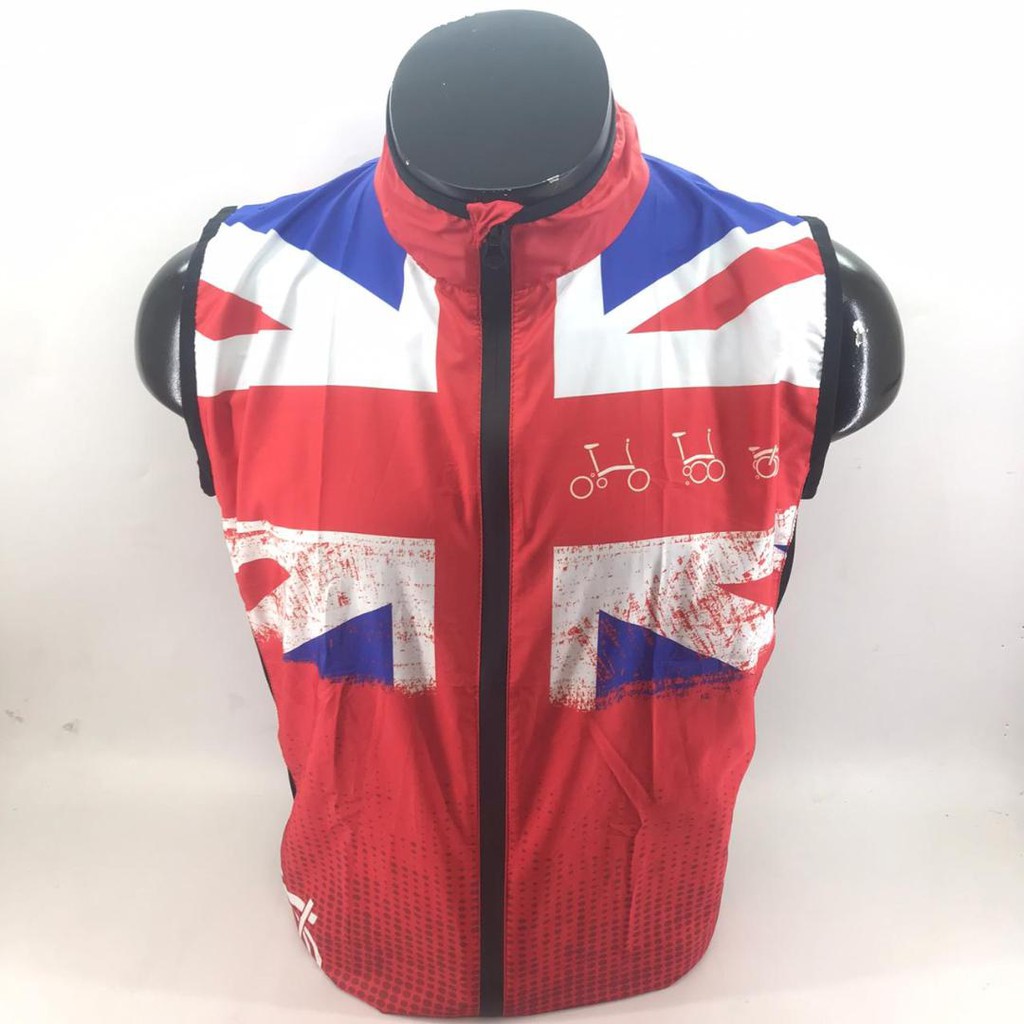 Rompi Sepeda Lipat Unisex Windbreaker USA - Vest( England WindBreaker )