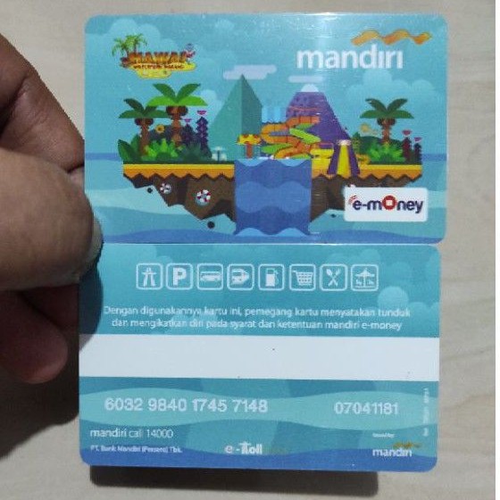 Mandiri eMoney Card HAWAII Waterpark ORI /Like eTOLL Tapcash Flazz or Brizzi