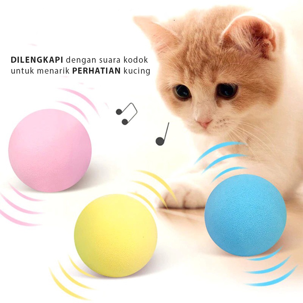 Pet Gravity Mainan Kucing Bola Aroma Catnip Ball Frog Sound