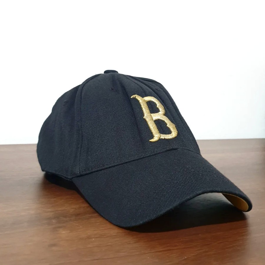 Jual Boston Red Sox Baseball Cap Black-Gold Original Topi Bisbol Hitam ...