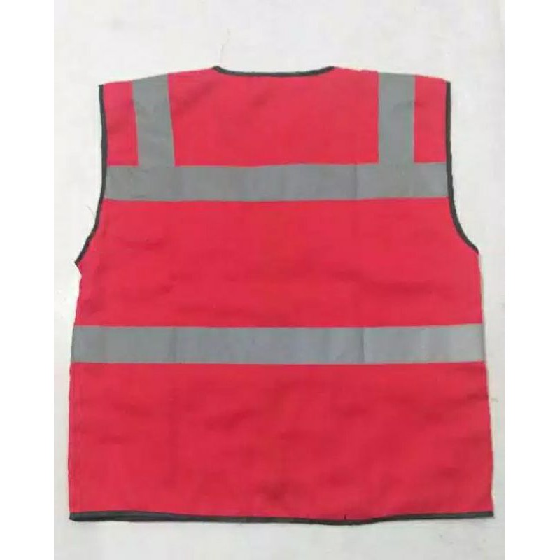 Rompi Safety Vest Pria Bahan Drill 4 Kantong