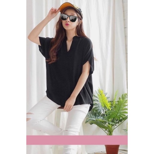 Crincle Top Kerah Shanghai Atasan Blouse Wanita Atasan Terbaru