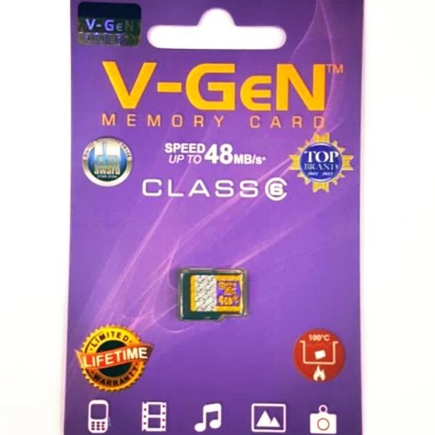 V-Gen Microsd Card 4 Gb Class 6 Kartu Memory Hp Memori Hp