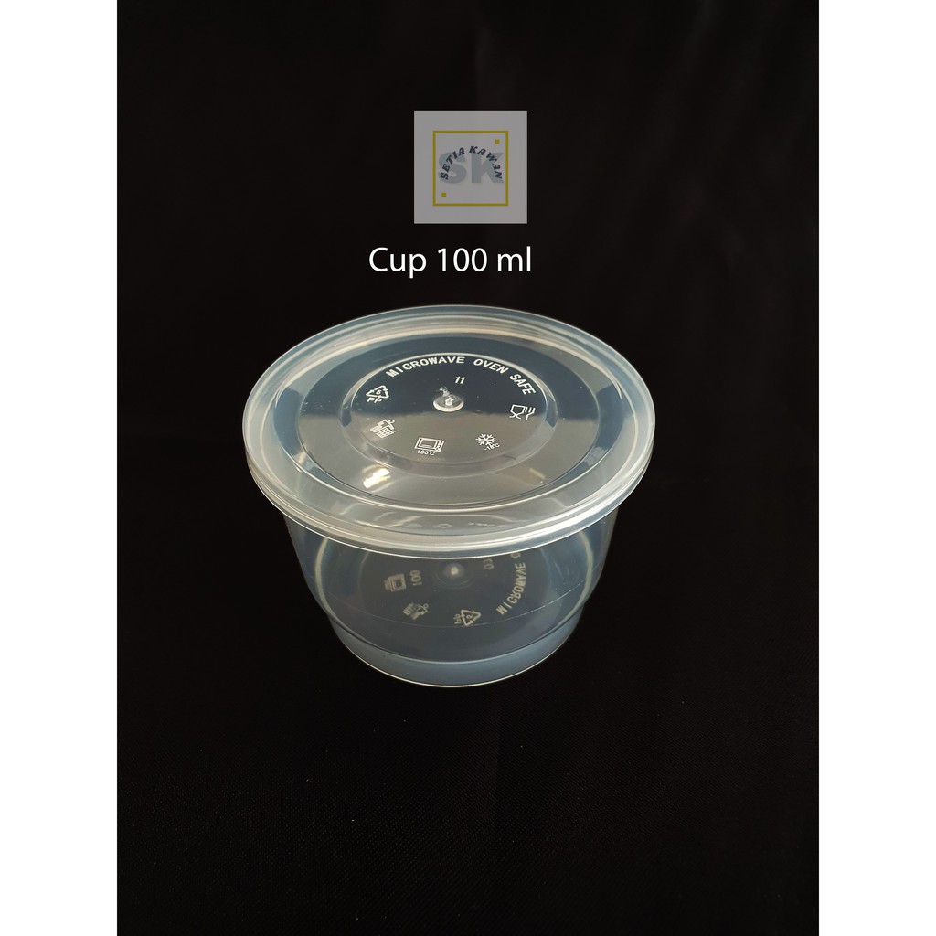 Thinwall/Food container CUP 100ml isi 25 bahan tebal