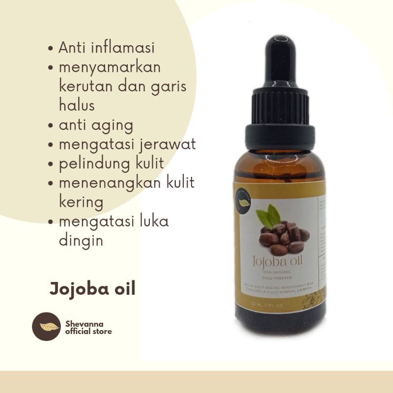 GOLDEN JOJOBA OIL (extract minyak jojoba) face oil/serum anti inflamasi/menyamarkan kerutan dan garis halus/pelindung kulit/mengatasi luka dingin/menenangkan kulit kering/100% organic cold pressed sea nature