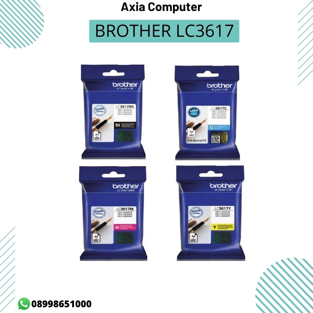 Jual Brother Ink Cartridge LC-3617 BK/C/M/Y for MFC-J3530DW - LC3617 ...