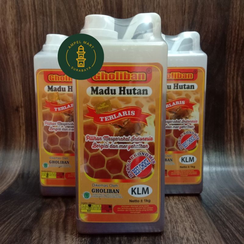 (WAJIB ORDER PENGAMAN) Madu Gholiban KLM 1kg Madu Hutan Gholiban 1kg Madu Hutan Original Bersegel Resmi.