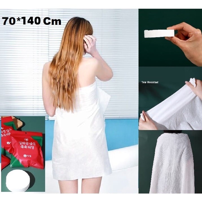 【 COD 】70*140CM NEW HANDUK MANDI - HANDUK TRAVELING PROTABLE UNIK Compressed Micro Fiber Towel