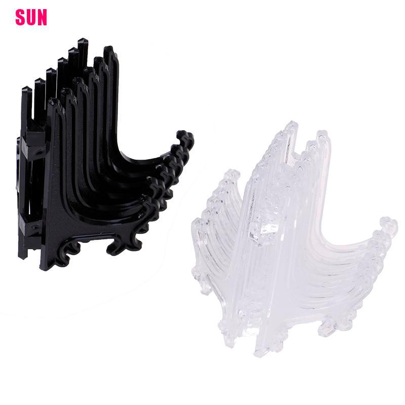 12 Pcs Stand Holder Display Piring Foto Bahan Plastik Dapat Dilipat