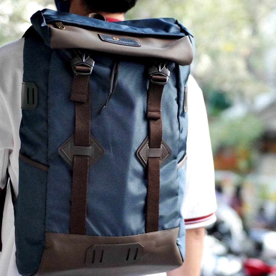 SKY SCRAPPER NAVY |ManNeedMe x URBAN| Tas Ransel Pria Tas Wanita Backpack ORIGINAL