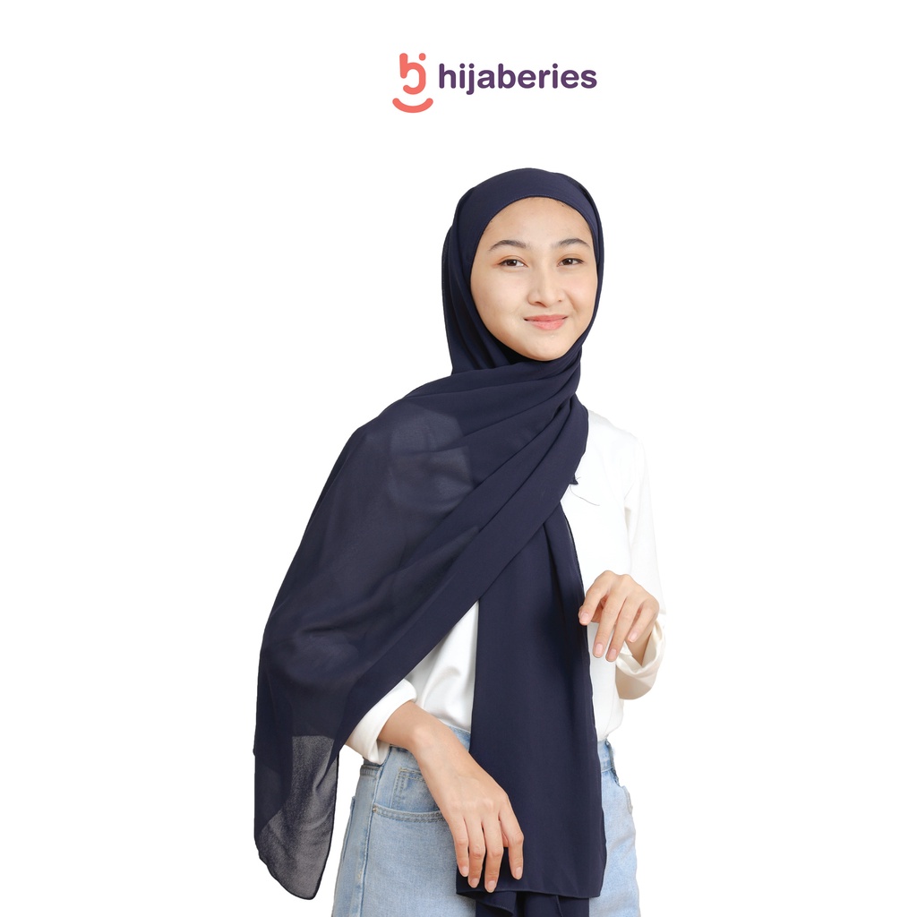 Malaka Pashmina Inner Hijaberies - Pashmina yang menyatu dengan Ciput-Navy