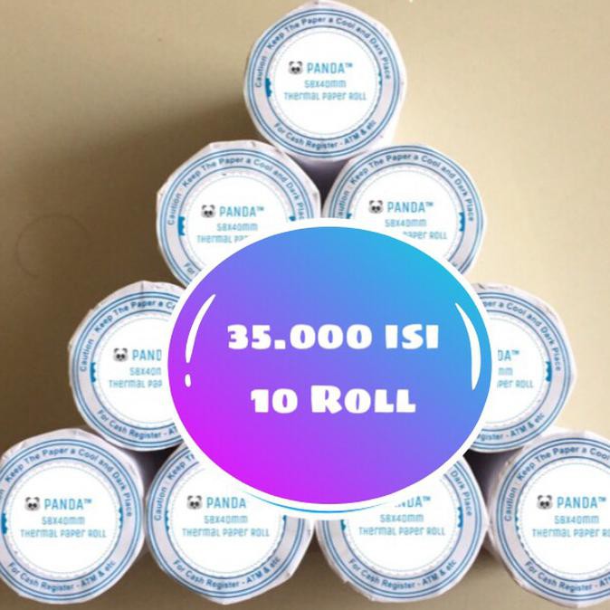 

ISALEl Kertas Kasir Struk Paper Roll 58x40mm Thermal POS Receipt Printer